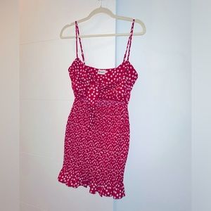 Beginning Boutique Tie Front Smocked Floral Mini Dress